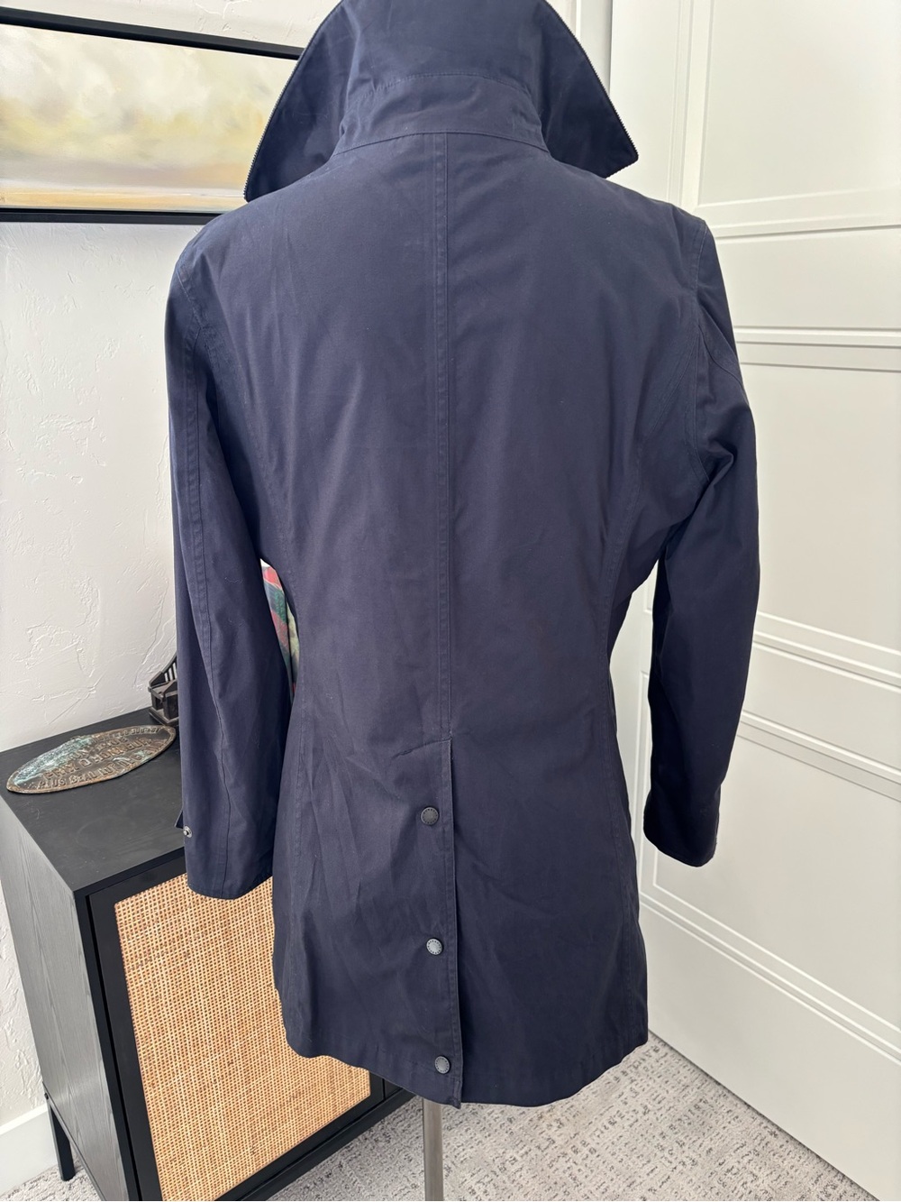 Barbour Navy Women's Lightweight Waterproof Button-Front Jacket - Picture 6 of 10